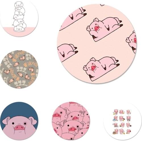 58mm Fashion Cartoon Cute Couple Piggy Icons Pins Badge Decoration Brooches Metal Badges For Backpack Decoration