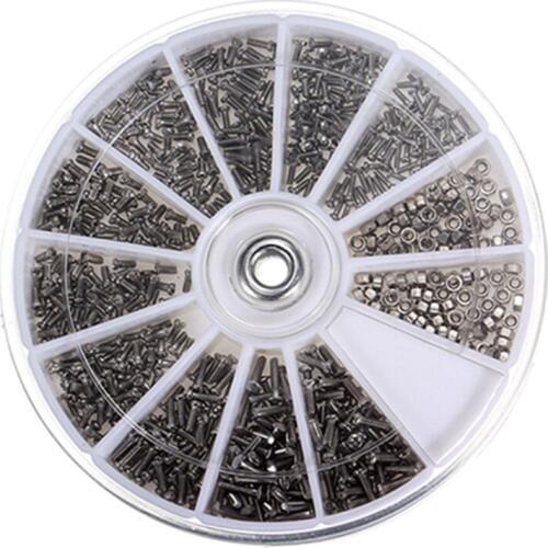 XNEMON 600Pcs 12 Kind of Small Screws Nuts Electronics Assortment Kit M1 M1.2 M1.4 M1.6