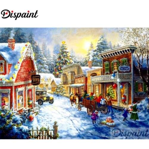 Dispaint Full Square/Round Drill 5D DIY Diamond Painting "Character house" Embroidery Cross Stitch 3D Home Decor A10990