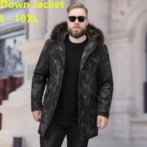 10XL 8XL 6XL down Jackets Men Winter Jacket Men Thick Warm Parkas Fur White Duck Coats Casual Man Waterproof Down Jackets