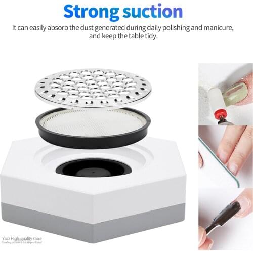 80W Strong Power Nail Dust Collector Fan Vacuum Cleaner Manicure Machine Tools With Filter Adjustable Speed Nail Dust Collector