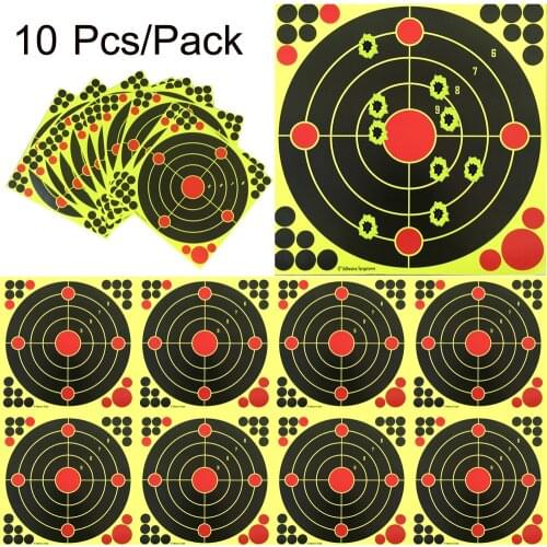 Splatter Blossom Sticker Targets 12"*12"-10 Pack-All Kinds of Gun-Rifle-Airgun-Shotgun-Pistol-Airsoft-BBs-Slingshot-Catapult