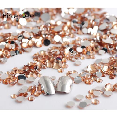 High Quality Classic 2000PCS/Bag Shiny Charm Rhinestone Design Flat Round Face Mixed Size Style Sor DIY Nail Art Decoration Tool