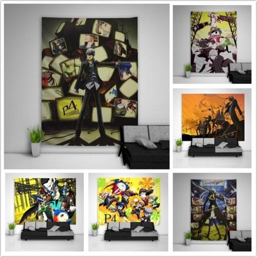 Persona 4 The Golden Narukami Yu Tapestry Art Wall Hanging Sofa Table Bed Cover Home Decor Dorm Gift