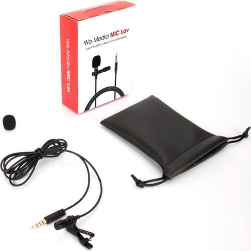 1m Mini Portable Microphone Condenser Clip-on Lapel Lavalier Mic Wired Mikrofo/Microfon for Phone for Laptop