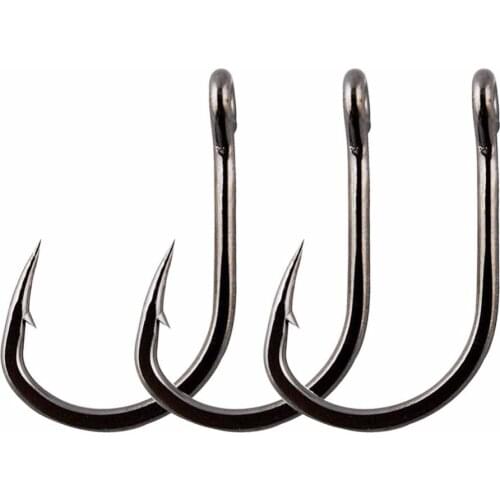 100pcs Live Bait Circle Fishing Hooks Stainless Steel Strong Fish Hook Saltwater Circle Chemically Sharpened Fishing Hooks