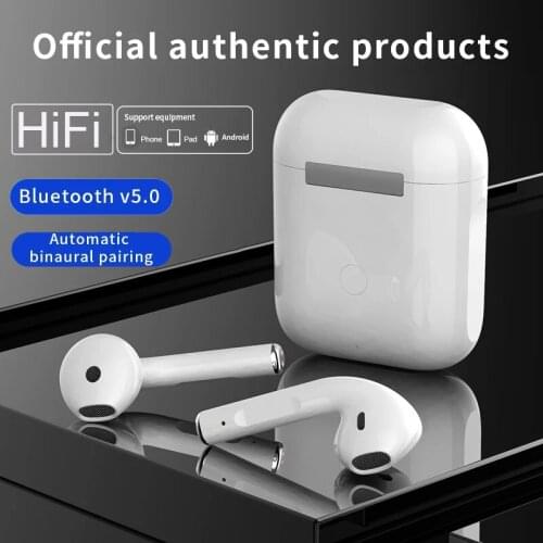 Bluetooth 5.0 True Wireless Earbuds with Charging Box Waterproof Earphone Volume Control Mini TWS Headphone Handsfree for Sports