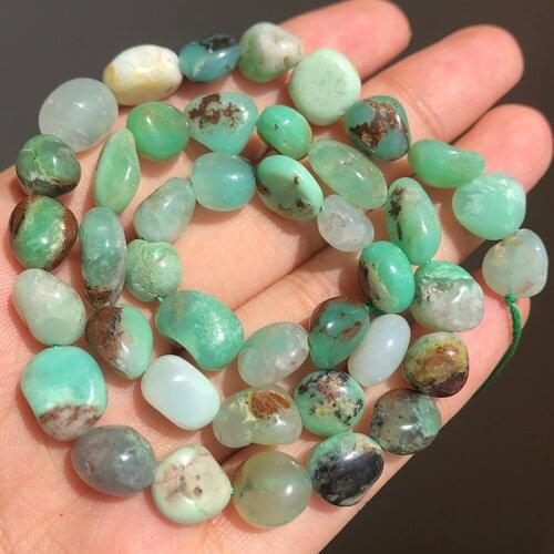 Natural Stone Chrysoprase Beads 8-10mm Irregular Loose Spacer Beads For Jewelry Making Bulk Fashion Charms Bracelet Necklace
