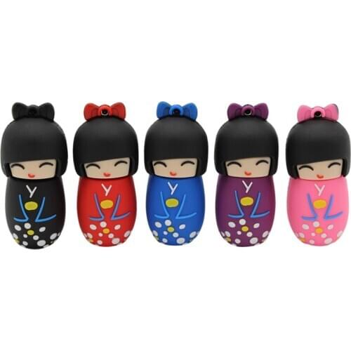 TEXT ME cartoon 64GB cute Japanese doll USB Flash Drive 4GB 8GB 16GB 32GB Pendrive USB 2.0 Usb stick