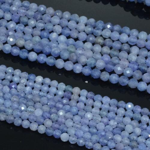 Natural Tanzanite / Tansanite Faceted Loose Round Beads 4.3mm