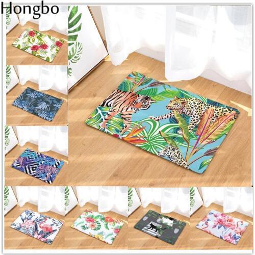 Hongbo New Welcome Mats Horse Print Doormats Bathroom Round Kitchen Carpet Home Floor Mats Living Room Anti-Slip Rug 40X60 50X80