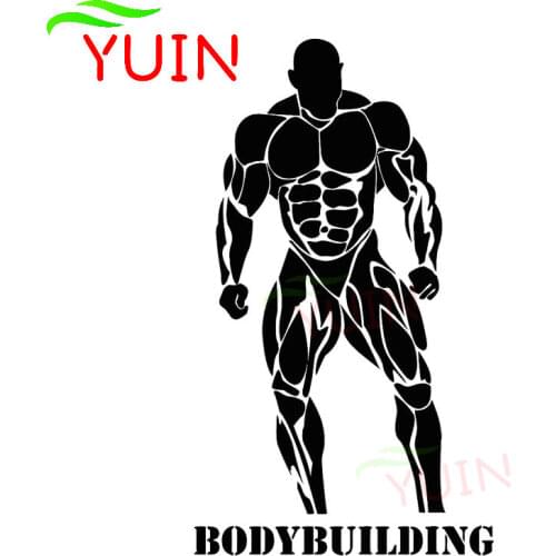 Personality Car Sticker Bodybuilding Muscle Men Fitness Decal Fashion Body Window Decoration PVC Waterproof Sunscreen Stickers