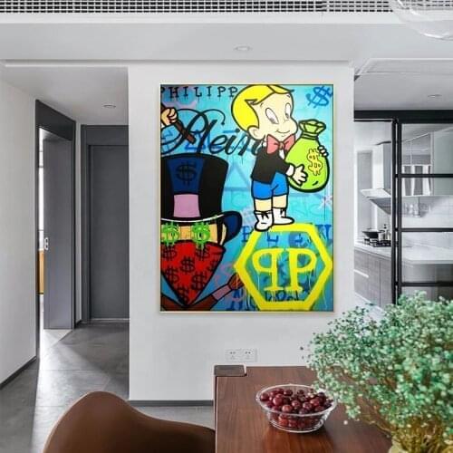 Canvas Painting Poster Money Poster Alec Monopolyingly Paintings on Canvas Modern Art Decorative Wall Pictures Home Decoration