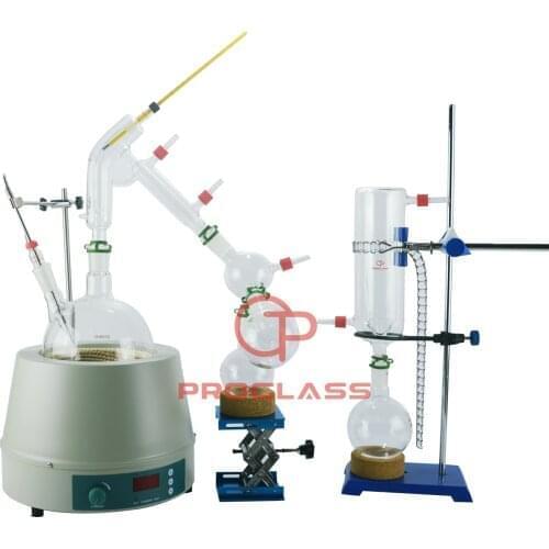 Laboratory Short Path 5L Distillation Kit With Display Magnetic Heating Mantle