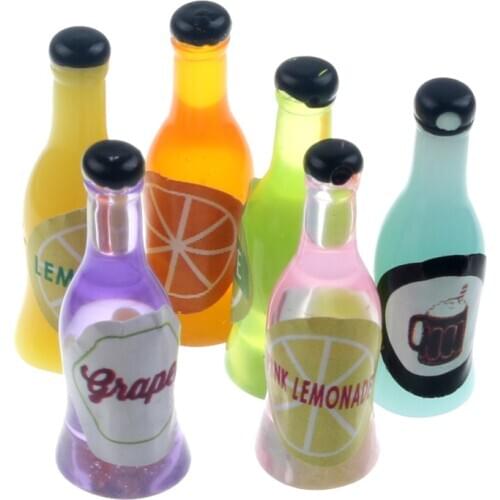 20Pcs Mixed Resin Wine Bottle Decoration Crafts Flatback Cabochon Embellishments For Scrapbooking Kawaii Accessories