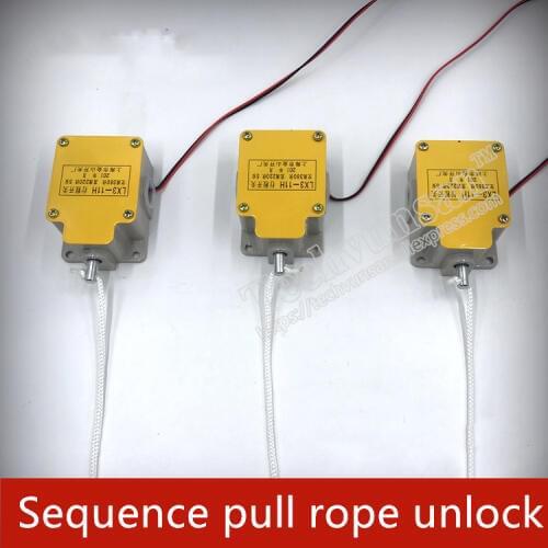 NEW Rope pulling prop mechanism Pull rope unlock Pull the rope in order to open the lock Secret room escape finished product