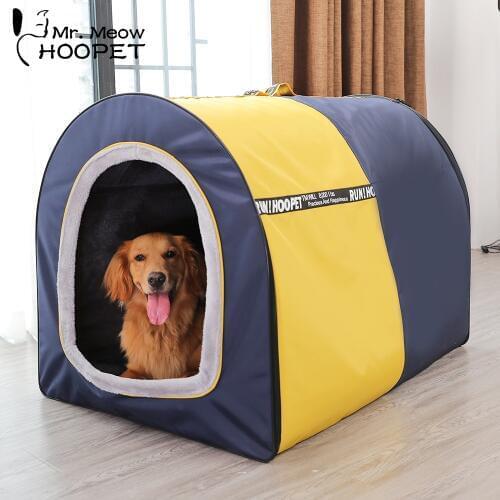 Hoopet Pet Large Dog Bed Tent House Warm Soft Nest Puppy Kennel Sofa Cat House Cat Sleeping Bag Bed