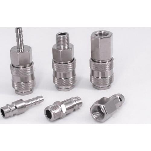 Socket + Plug Pneumatic Fitting EU Type Air Line Quick Coupling European Standard Connector Coupler Adapter For Air Compressor