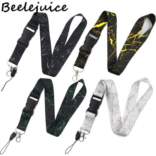 Marble pattern Neck Strap Lanyard keychain Mobile Phone Strap ID Badge Holder Rope Key Chain Accessories Gift Webbings Ribbons
