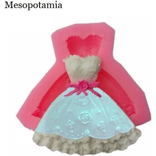 DIY Silica Mould Dress Skirt Princess Silicone Molds Border Decoration Tools Silica Mould Arts Crafts Sewing Embossing