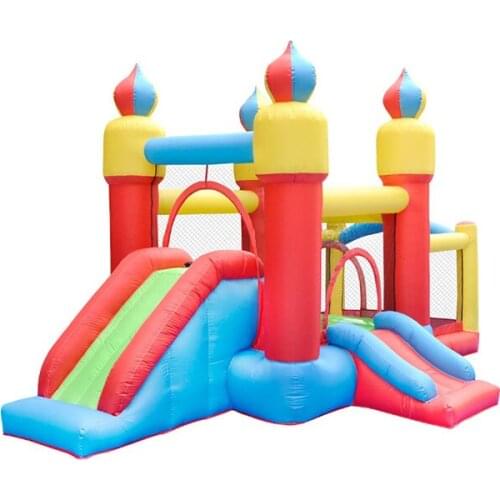 Outdoor Golden Inflatable Slide Bouncy Castle Bouner House for Kids Inflatable Trampoline Jumper Game with Ball Pool