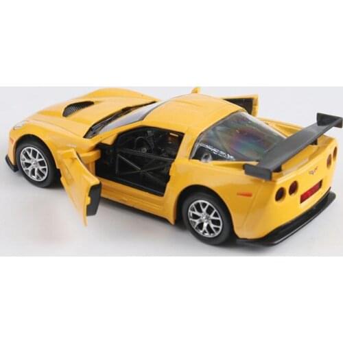 12.3CM 1:36 Scale Metal Alloy Corvette Racing Car Pull Back Diecast Vehicles Model Toys For Kids Children Collections