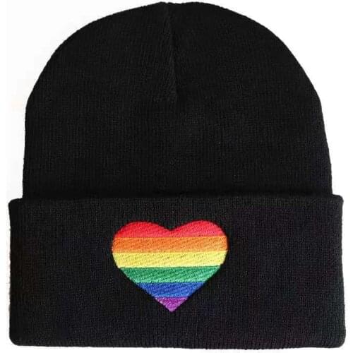 Unisex Beanie Autumn Winter Love Embroidery Soft Warm Knitted Cap New Fashion Men Women SkullCap Hats Gorro Ski Caps Beanies