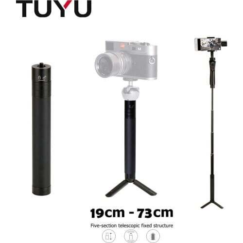 TUYU 73cm Retractable Extension Rod Selfie Stick For GoPro Insta360 Feiyu G6 SPG WG2 G5 Handheld 3-axis Gimble Stabilizer Parts