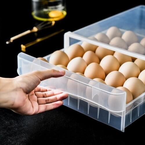 Refrigerator Egg Storage Box Drawer-Type Fresh-Keeping Egg Storage Box Egg Storage Box Rack Kitchen