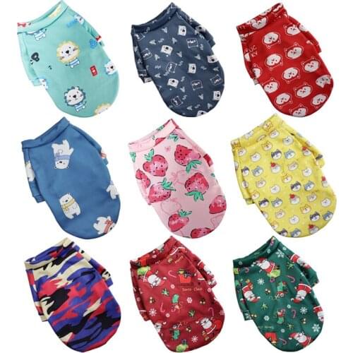 XS-2XL Winter Print Small Dog Hoodie Coat Warm Pet Clothes For Chihuahua Shih Tzu Sweatshirt Puppy Cat Costume Pets Clothing