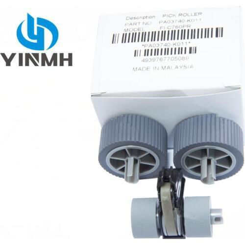 1 Set Compatible New Pickup Roller+Brake Roller Kit for Fujitsu fi-7600 fi-7700 Feed Roller Kit PA03740-K011 PA03740-K010