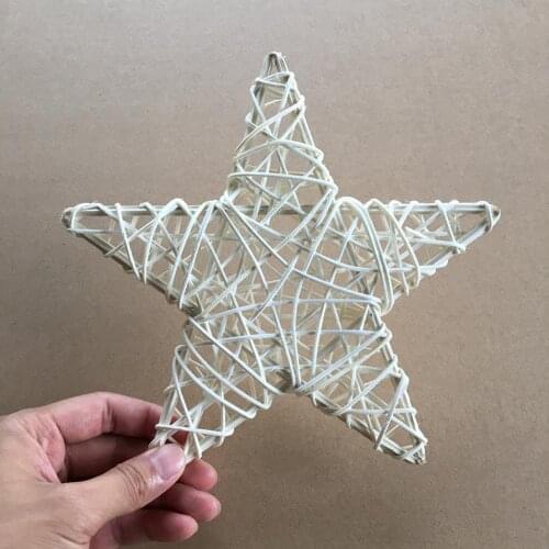 1 PC DIY Indonesian Vine White Rattan Star Christmas Decoration Woven Wreaths Photography Prop Handicraft Wedding Party Supplies
