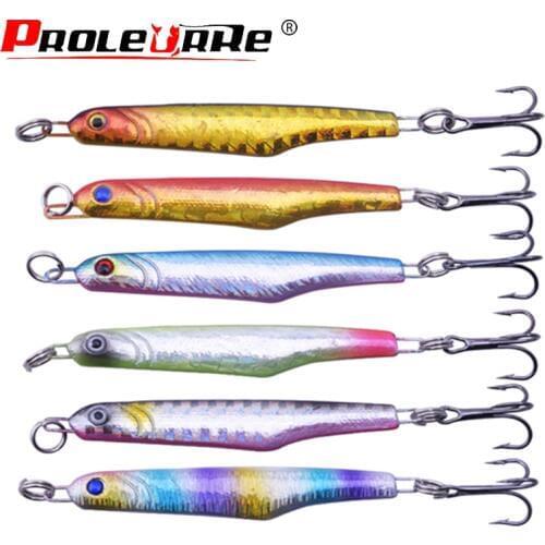 1Pcs Metal Spoon Fishing Lure 65mm 15.5g sinking Swimbait Wobblers with Treble Hooks Artificial Hard Baits Bass Fishing tackle