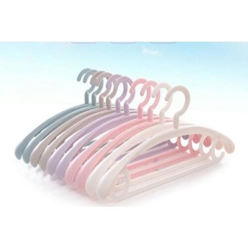 10 Pcs/Lot 41.5cm Clothes Hanger Organizer Rotate Anti-Skid Thick Plastic Wide Shoulder Adult 360 Degrees Rotate Slip Resistant