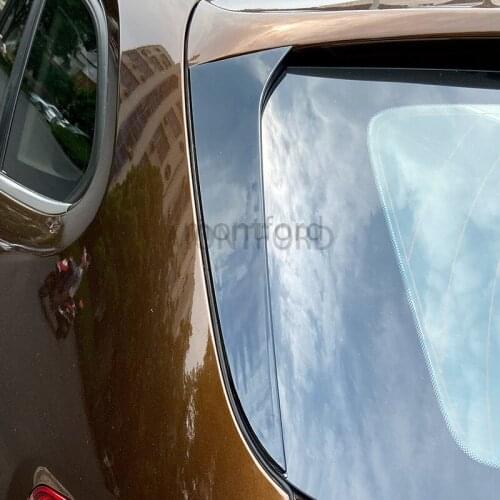 2pcs/set Rear Window Side Spoiler BLACK Wing Lip Cover Trim Sticker Fit For BMW X1 E84 2009-2015 Auto Accessories