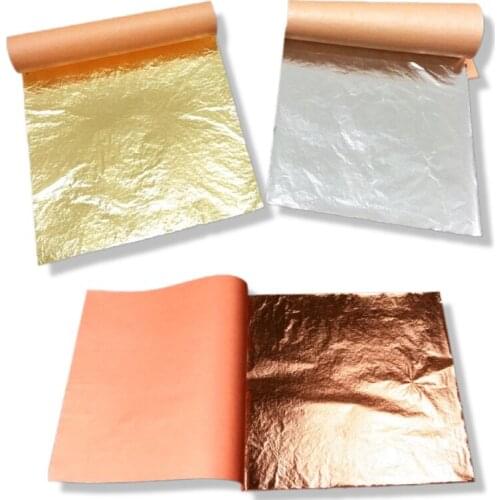 25 pieces per booklet Italian Gold Foil Decor Gold Decoration Foil Cover Leaf for Gilding furniture 14x14cm free shipping