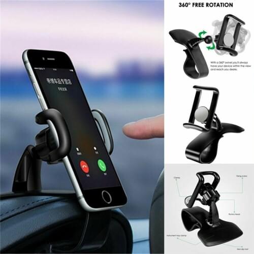 360 Degree Adjustable Car Mobile Phone Holder Stand Cradle Mount For Cell Phone Universal Car Dashboard Smartphone Holder 3B24