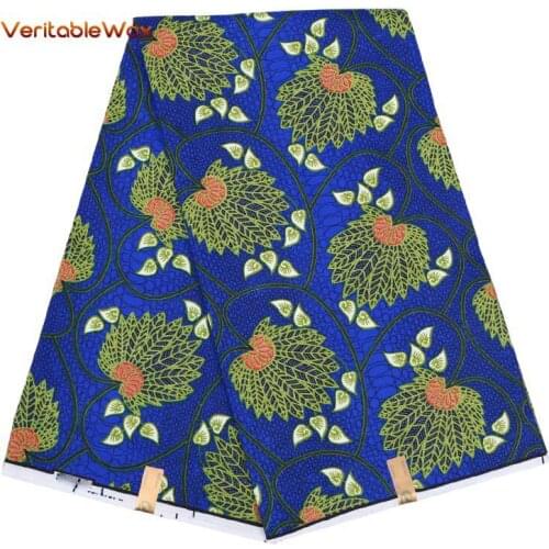 2020 Africa Printed Batik Fabric VeritableWax Patchwork Designer Sewing Material Polyester Ankara for Women Dress Tissu FP6135