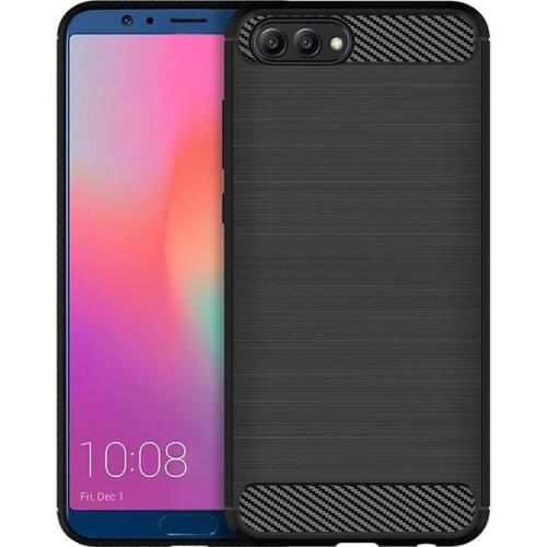Shock Absorption Cover Soft TPU Anti Scratch Carbon Fiber Back Original Case for Huawei Honor View 10 V10 Cover Cases