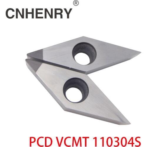 Free shipping 2 PCS PCD Lathe Turning Inserts VCMT 110304 CNC PCD Diamond Inserts For Lathe Tools SVQCR/ SVJCR / SVZCR