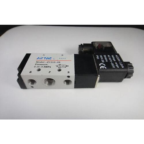 4V210-08 AC 220V Solenoid Air Valve 5port 2position