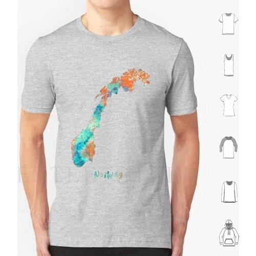 Norway Map , Norway T Shirt Cotton Men Diy Print Norway Map Norway Watercolor Norway Norway Watercolor Map Country Art Country