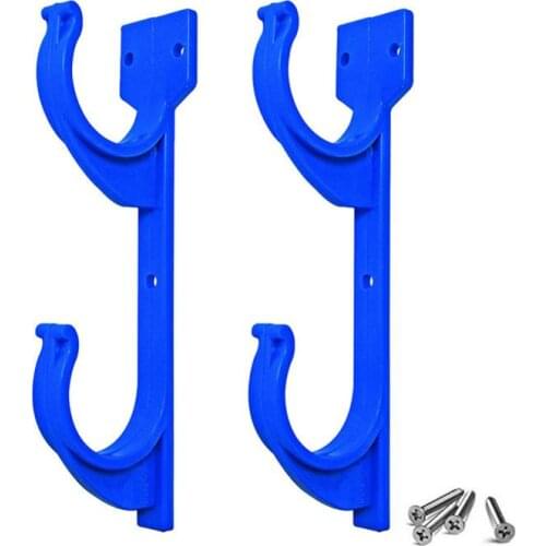 Swimming Pool Pole Hanger Set Aluminum Durable Multi Purpose Hooks Kit For Leaf Rakes Skimmers Vacuum Hoses Pool Tools Holder
