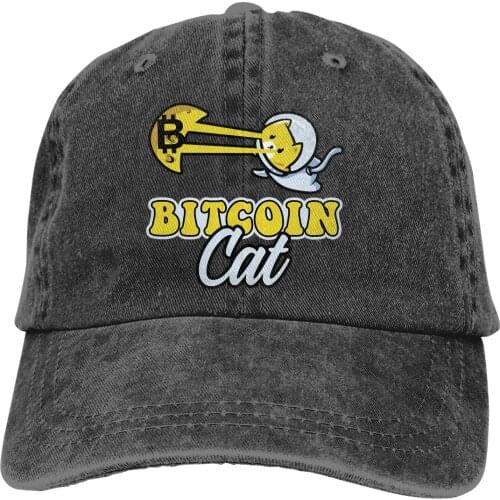 Cat Laser Eyes Bitcoin Crypto BTC Cryptocurrency Gift Baseball Cap cowboy hat Peaked cap Cowboy Bebop Hats Men and women hats