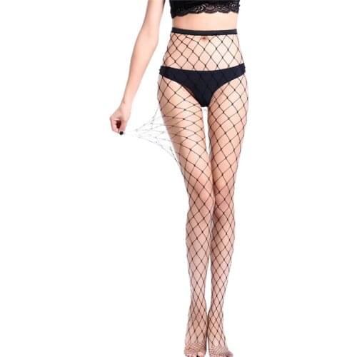 Summer Sexy Mesh Stocking Transparent Slim Fishnet Pantyhose Party Club Net Holes Black Tights Stocking Small/Middle/Big Mesh