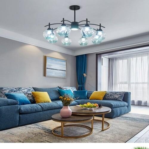 Chandelier for Living Room Bedroom lamp Home Decoration Indoor Lighting Hanging Lamps Design Art Creative Glass Ball Pendant