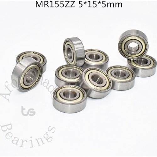 MR155ZZ 5*15*5(mm) 10pieces free shipping bearing ABEC-5 Metal Sealed Miniature Mini Bearing MR155 chrome steel bearing