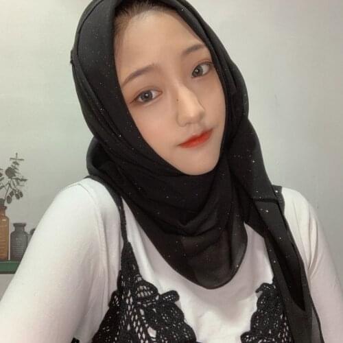 Muslim Turban Scarf Hat Beautiful Ladies Spring Fashion Solid Color Mini Turban Scarf Shawl Adult Veil Dubai