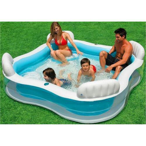 Inflatable Swimming pool Playing pool with Backrest Seat for Family