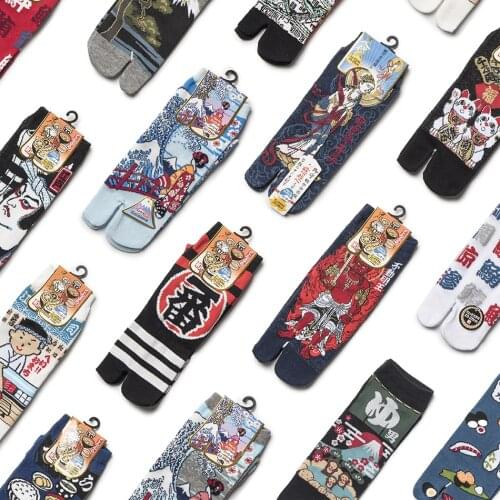 Tabi socks Japanese, funny, street couples, toe socks, female summer creative socks, mens two toe socks, thin personality